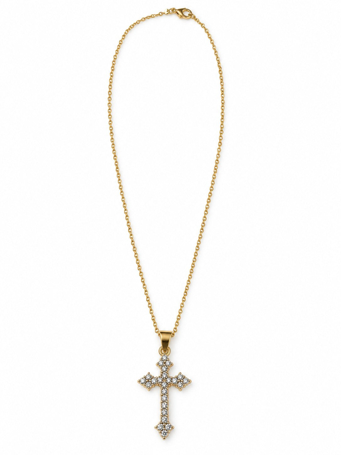 Lumière Cross — Edelstahlkette · 45 cm